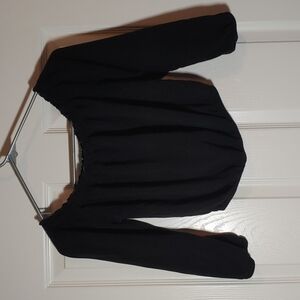 John Gault Peasant Top Black One Size